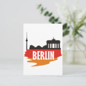 Flag Berlin Postkarte (Stehend Vorderseite)