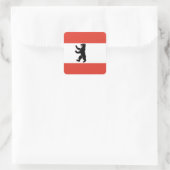 Flag Berlin Square Sticker (Tasche)