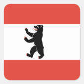Flag Berlin Square Sticker (Vorderseite)