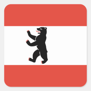 Flag Berlin Square Sticker