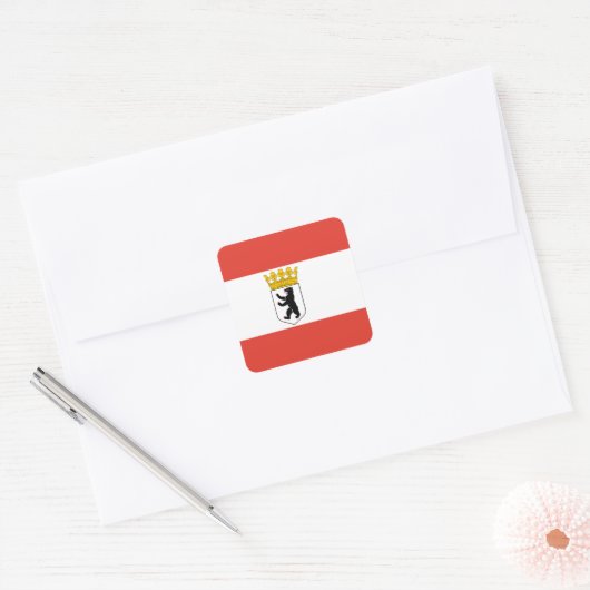 Flag Berlin Square Sticker (Umschlag)