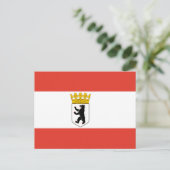 Flag Berliner Einladung Postkarte (Stehend Vorderseite)