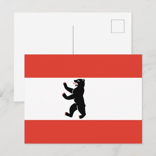 Flag Berliner Einladung Postkarte (Vorne/Hinten)