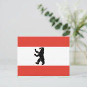 Flag Berliner Einladung Postkarte (Stehend Vorderseite)