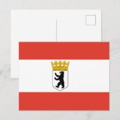Flag Berliner Einladung Postkarte (Vorne/Hinten)