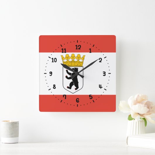 Flag Berliner Mauer Uhr (Zuhause)