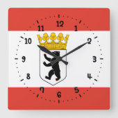 Flag Berliner Mauer Uhr (Vorderseite)