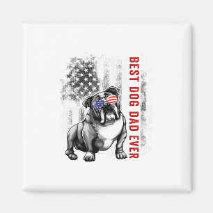 Flag Best English Bulldog Vater am 4. Juli Magnet