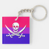 Flag "BI-Rate Piratenflagge PRIDE" Schlüsselanhänger (Rückseite)