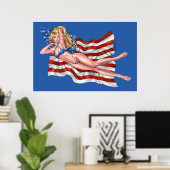 Flag Bikini Pinup Giro del Malcantone Poster (Heimbüro)