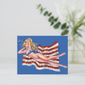 Flag Bikini Pinup Giro del Malcantone Postkarte (Stehend Vorderseite)