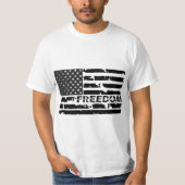 Flag Black Freedom United Staaten T-Shirt (Vorderseite)