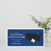 Flag Blau Neuer Staat, neue Adresse! Texas Moving (Stehend Vorderseite)