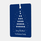 Flag Blue Elegant Texas Weihnachtsbaum Ornament Aus Metall (Vorderseite links)