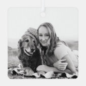 Flag Blue Elegant Texas Weihnachtsbaum Ornament Aus Metall (Rückseite)