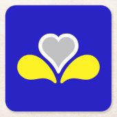 Flag Brüssel, Belgien Square Paper Untersetzer (Vorderseite)