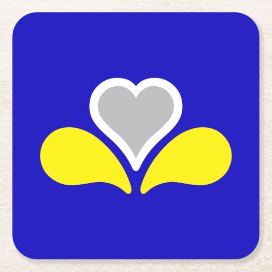 Flag Brüssel, Belgien Square Paper Untersetzer (Vorderseite)