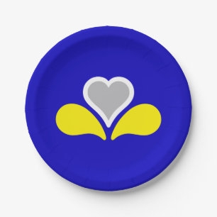 Flag Brüssel, Belgien Teller auf Papier