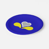 Flag Brüssel, Belgien Teller auf Papier (Schrägansicht)