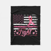 Flag Brustkrebs-Bewusstsein rosa Band-Kampf Fleecedecke (Vorderseite)