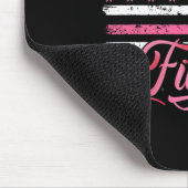 Flag Brustkrebs-Bewusstsein rosa Band-Kampf Mousepad (Ecke)
