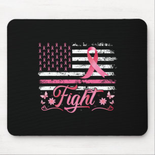 Flag Brustkrebs-Bewusstsein rosa Band-Kampf Mousepad
