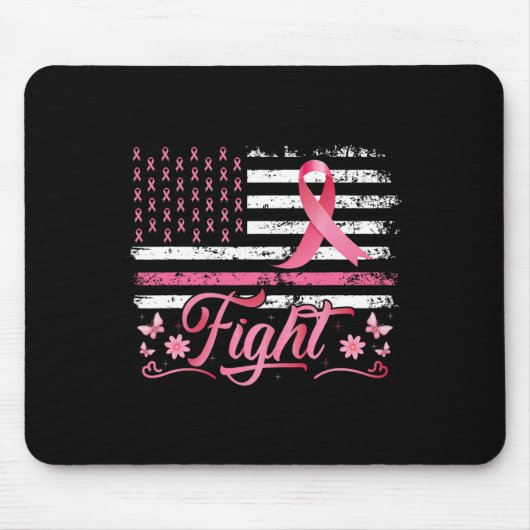 Flag Brustkrebs-Bewusstsein rosa Band-Kampf Mousepad (Vorne)