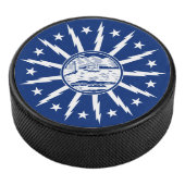 Flag Buffalo, New York Square Paper Untersetzer Eishockey Puck (3/4)