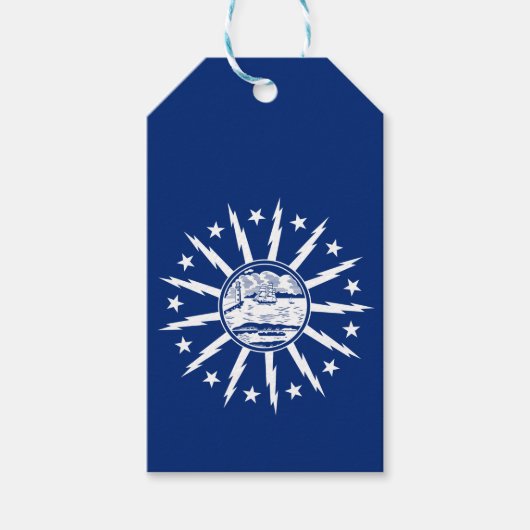 Flag Buffalo, New Yorker Geschenketiketts Geschenkanhänger (Vorderseite)