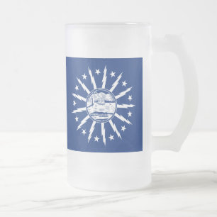 Flag Buffalo, New Yorker Tasse für Mattiertes Glas