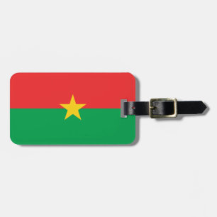 Flag Burkina Faso Gepäckanhänger mit Ledergurt