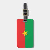 Flag Burkina Faso Gepäckanhänger mit Ledergurt (Vorderseite vertikal)