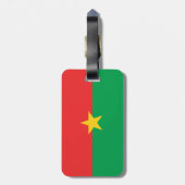 Flag Burkina Faso Gepäckanhänger mit Ledergurt (Rückseite vertikal)