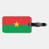 Flag Burkina Faso Gepäckanhänger mit Ledergurt (Rückseite horizontal)