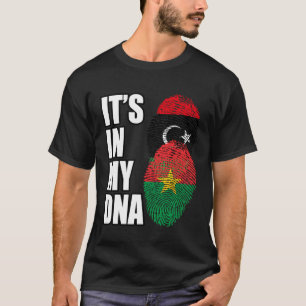 Flag Burkina Faso und libysche DNA-Mischung T-Shirt