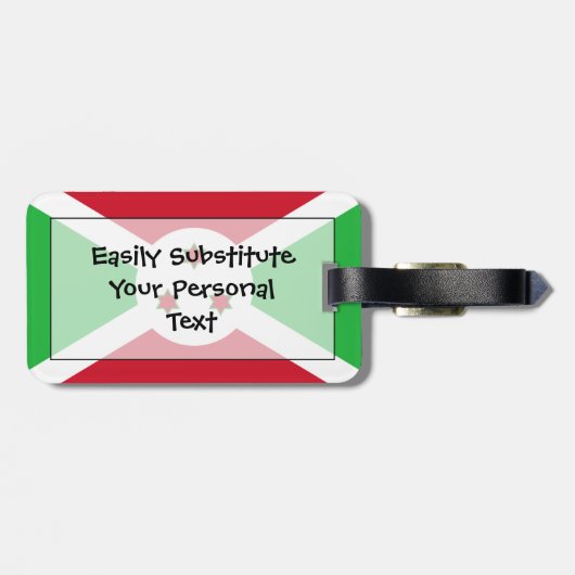Flag Burundi Easy ID Personal Gepäckanhänger (Rückseite horizontal)