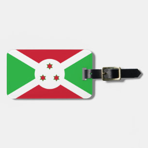 Flag Burundi Gepäckmarke mit Ledergurt Gepäckanhänger