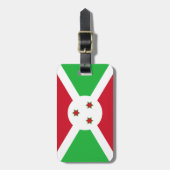 Flag Burundi Gepäckmarke mit Ledergurt Gepäckanhänger (Vorderseite vertikal)