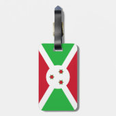 Flag Burundi Gepäckmarke mit Ledergurt Gepäckanhänger (Rückseite vertikal)