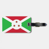 Flag Burundi Gepäckmarke mit Ledergurt Gepäckanhänger (Rückseite horizontal)