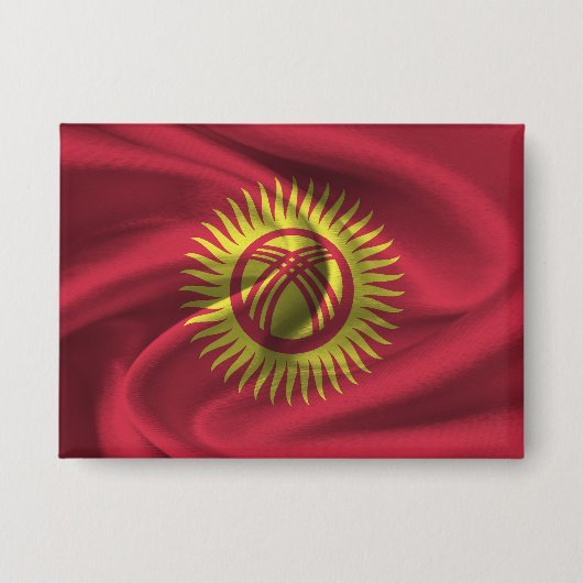 Flag-Button für Kirgisistan Button (Vorderseite)