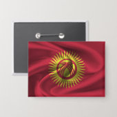 Flag-Button für Kirgisistan Button (Vorderseite/Rückseite)