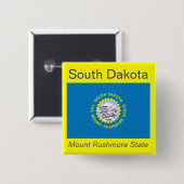 Flag-Button für South Dakotan Button (Vorne & Hinten)