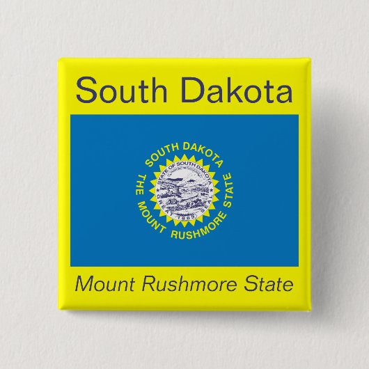 Flag-Button für South Dakotan Button (Vorderseite)