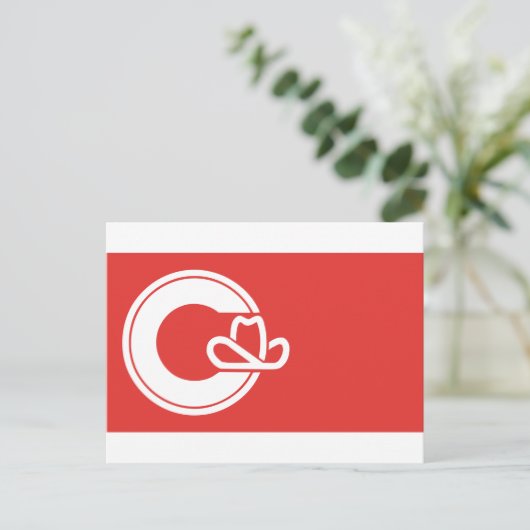 Flag Calgary, Alberta Postcard Postkarte (Stehend Vorderseite)