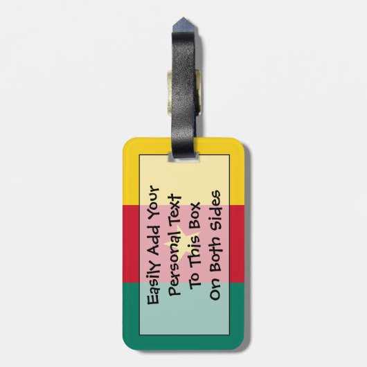 Flag Cameroon Personal Easy ID Gepäckanhänger (Rückseite vertikal)