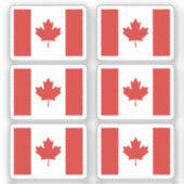 Flag Canada Collection Pack mit 6 Aufkleber (Vorderseite)