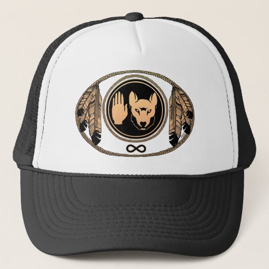 Flag-Cap-Pride-Cap für Metis First Nations Truckerkappe (Vorderseite)