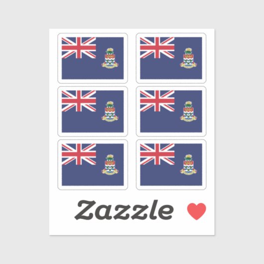 Flag Cayman Islands Collection Pack von 6 Aufkleber (Blatt)