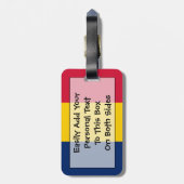 Flag Chad Easy ID Personal Gepäckanhänger (Rückseite vertikal)